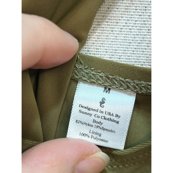 Sunny Co Clothing One Piece Swimsuit Womens Medium Sleeveless Open Back Beach - Picture 2 of 9